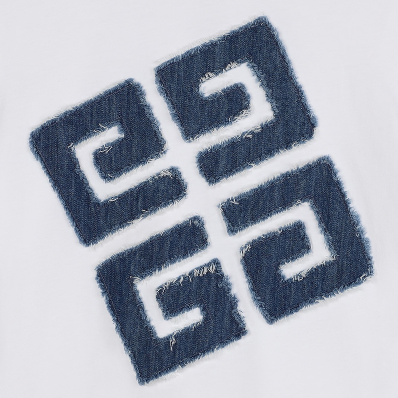 T-shirt avec applique en denim GIVENCHY 
                    GARCON