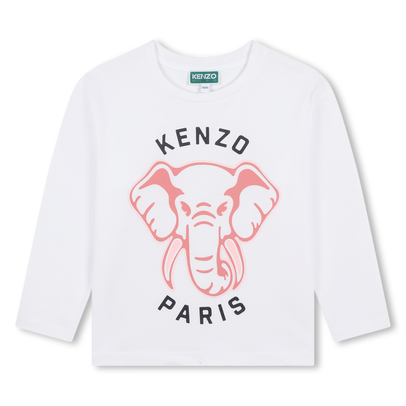 T-shirt manches longues coton KENZO KIDS 
                    FILLE