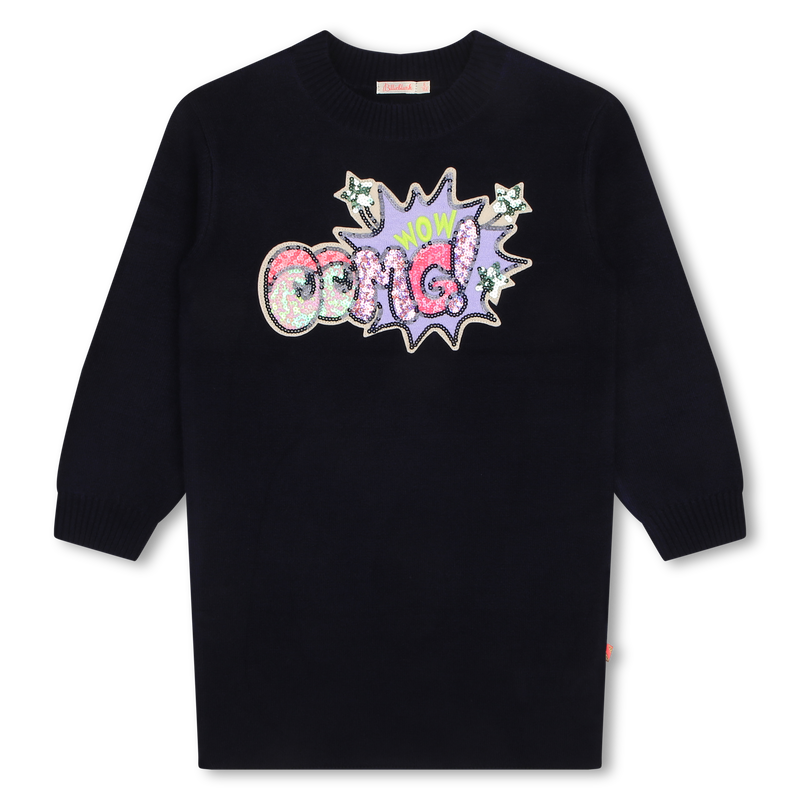 Robe pull brodée orné de sequins BILLIEBLUSH 
                    FILLE