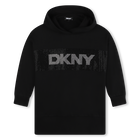 Robe &agrave; capuche en molleton DKNY 
                    FILLE