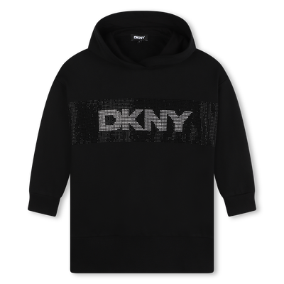 Robe &agrave; capuche en molleton DKNY FILLE