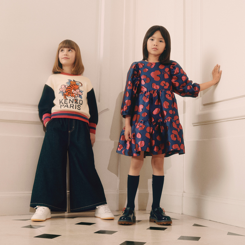 Baskets en cuir avec lacets KENZO KIDS 
                    UNISEXE