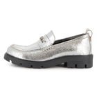 Mocassins en cuir de vachette m&eacute;tallis&eacute; DKNY 
                    FILLE