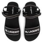 Sandales avec fermeture par bandes auto agrippante KARL LAGERFELD KIDS 
                    FILLE