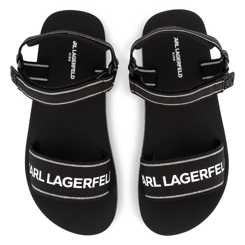 Sandales avec fermeture par bandes auto agrippante KARL LAGERFELD KIDS 
                        FILLE