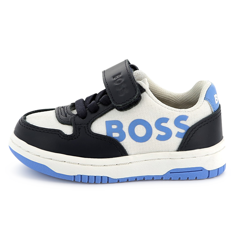 Baskets en cuir fermeture par bandes auto aggripan BOSS 
                    GARCON
