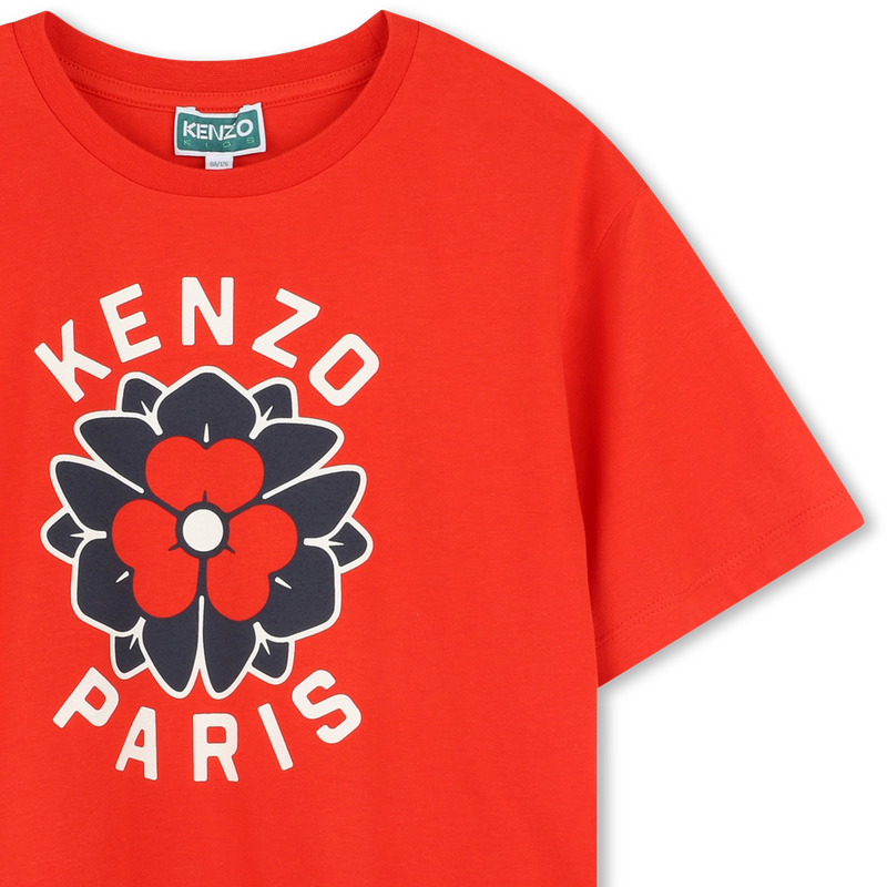 T-shirt avec imprim&eacute; sigl&eacute; KENZO KIDS 
                        FILLE