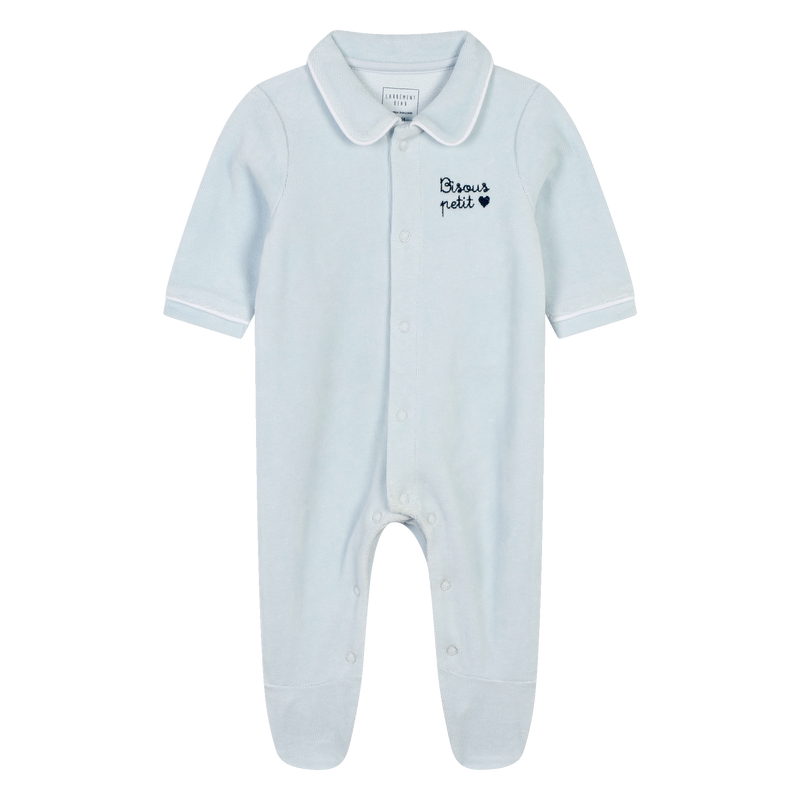 Pyjama velours brodé col polo CARREMENT BEAU 
                    GARCON