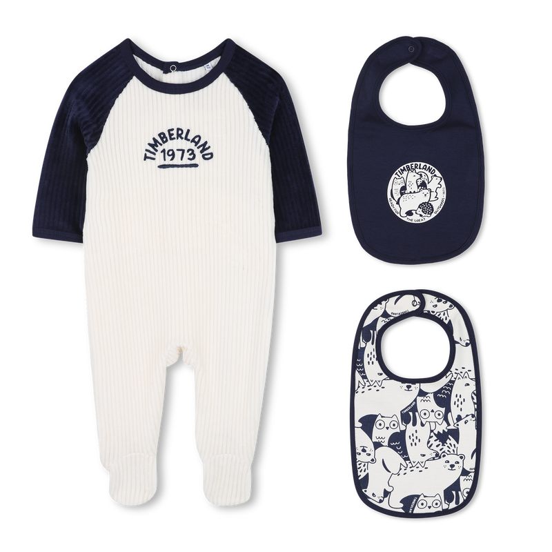 Pyjama imprimé et deux bavoirs TIMBERLAND 
                    GARCON