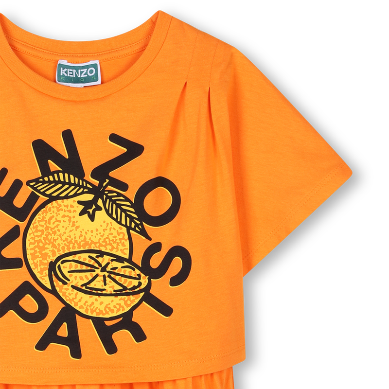 Robe 2-en-1 avec imprimé KENZO KIDS 
                    FILLE