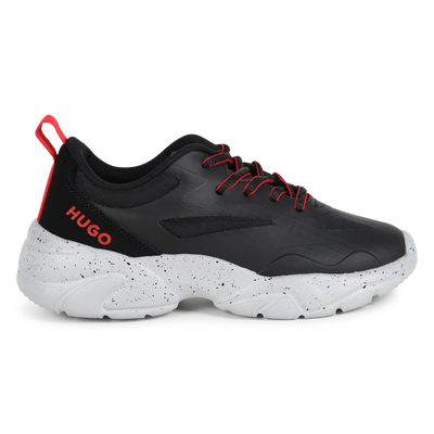 Baskets lac&eacute;es multi-textur&eacute;es Hugo GARCON