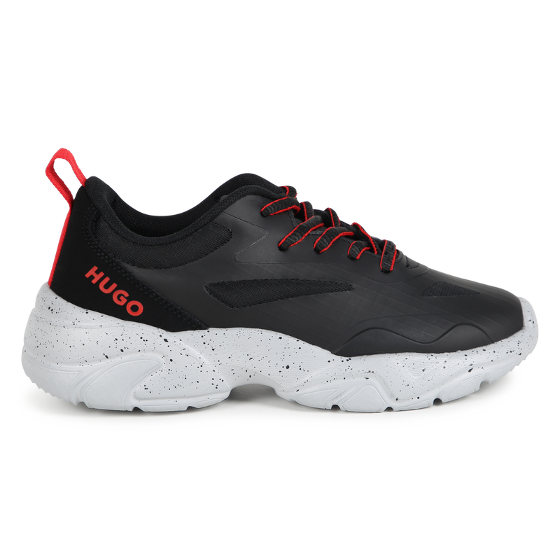 Baskets lac&eacute;es multi-textur&eacute;es Hugo 
                        GARCON