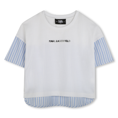 T-shirt bimati&egrave;re avec imprim&eacute; KARL LAGERFELD KIDS FILLE