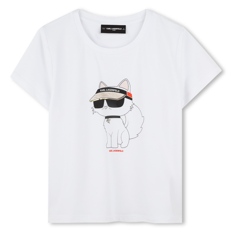 T-shirt avec imprim&eacute; plac&eacute; KARL LAGERFELD KIDS 
                        FILLE
