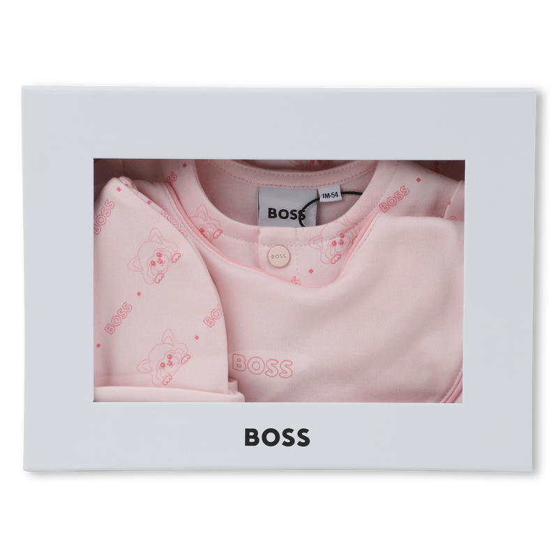Ensemble pyjama, bonnet et bavoir BOSS 
                        FILLE
