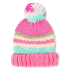 Bonnet ray&eacute; &agrave; pompon BILLIEBLUSH 
                    FILLE