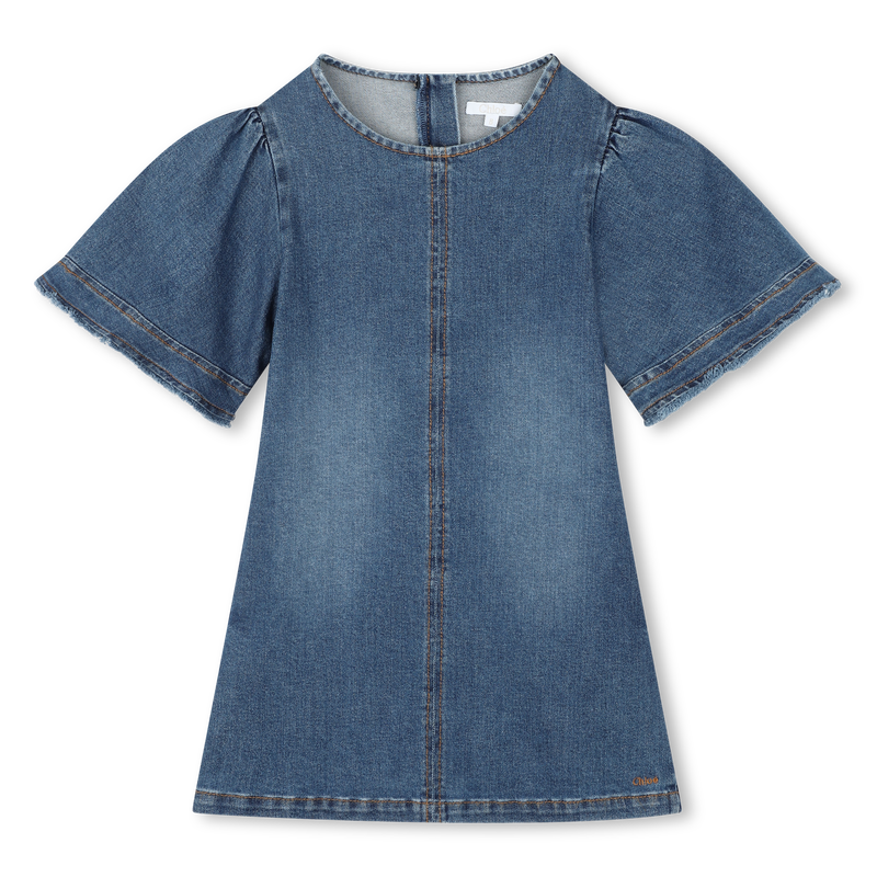 Robe à manches courtes en jean CHLOE 
                    FILLE