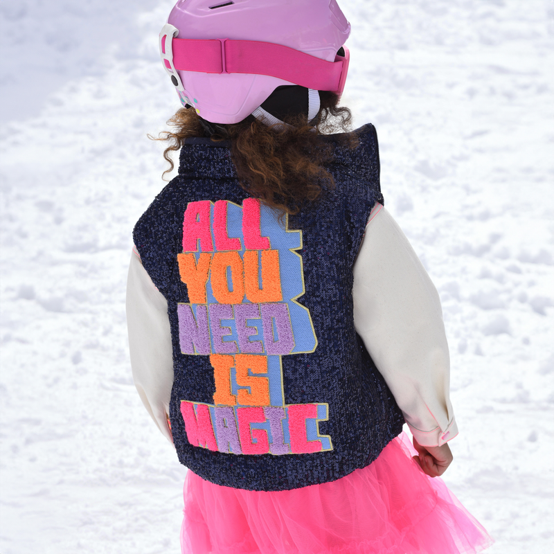 Doudoune sans manche ornée de sequins BILLIEBLUSH 
                    FILLE