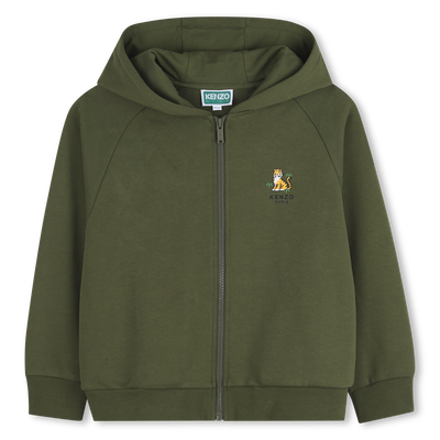 SWEAT ZIPP&Eacute; &Agrave; CAPUCHE KENZO KIDS GARCON
