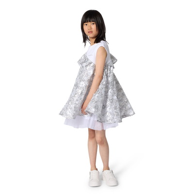 ROBE DE CEREMONIE BI-MATIERE KARL LAGERFELD KIDS FILLE
