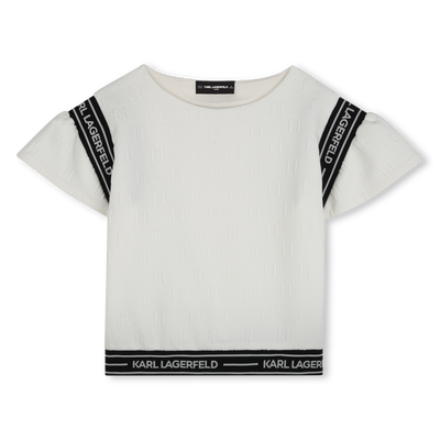 T-shirt à manches volantées KARL LAGERFELD KIDS FILLE