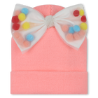 Bonnet &agrave; noeud et pompons BILLIEBLUSH 
                    FILLE