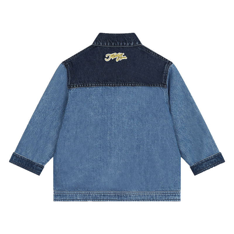 Veste en jean avec badges KENZO KIDS 
                    UNISEXE