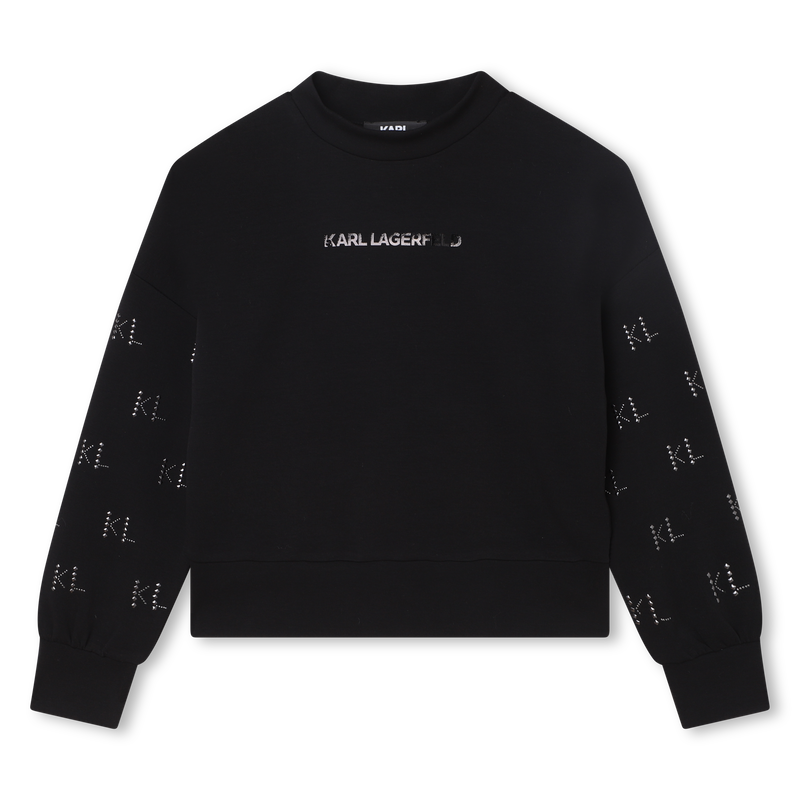 Sweat-shirt clouté et imprimé KARL LAGERFELD KIDS 
                    FILLE