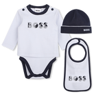 Ensemble body, bavoir et bonnet BOSS 
                    GARCON