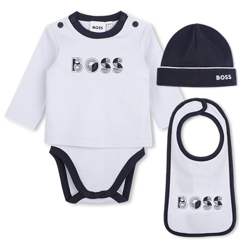 Ensemble body, bavoir et bonnet BOSS 
                        GARCON