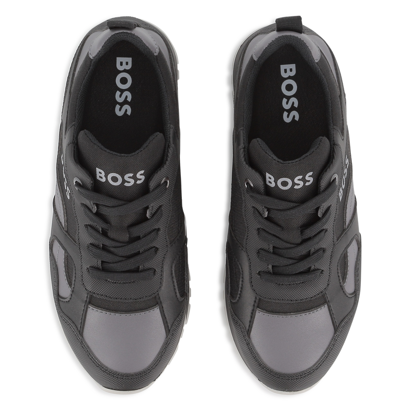 Baskets en simili et toile BOSS 
                        GARCON