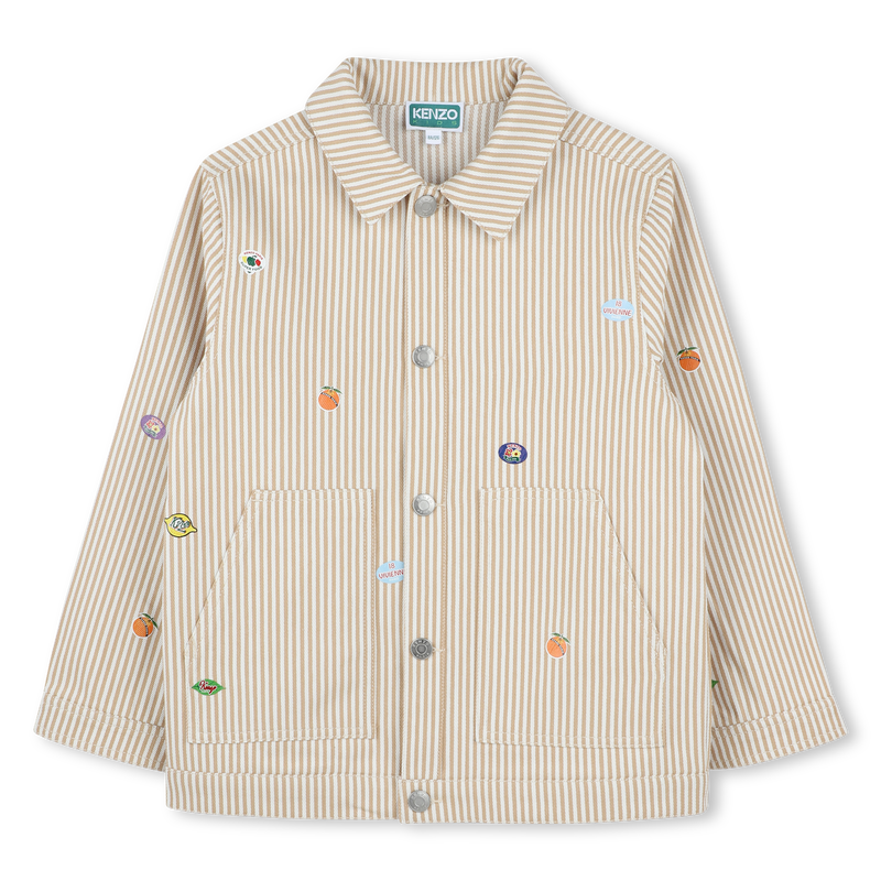 Veste rayée en sergé de coton KENZO KIDS 
                    UNISEXE