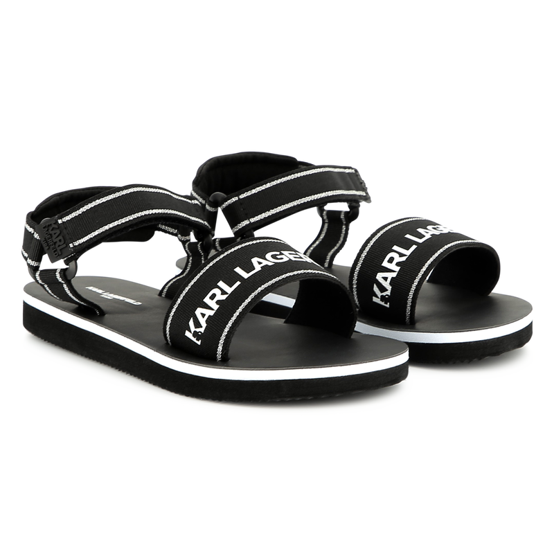 Sandales avec fermeture par bandes auto aggripante KARL LAGERFELD KIDS 
                    FILLE