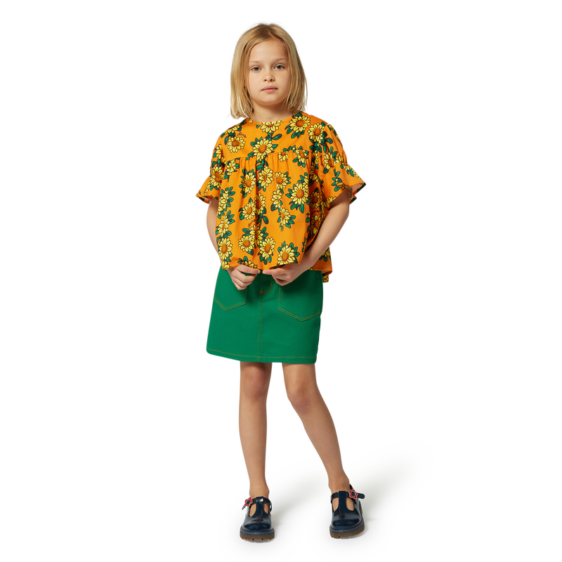 Jupe trapèze avec poches KENZO KIDS 
                    FILLE