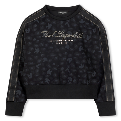 Sweat-shirt en double jersey KARL LAGERFELD KIDS FILLE