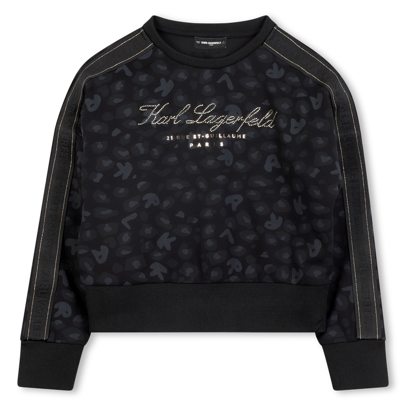Sweat-shirt en double jersey KARL LAGERFELD KIDS 
                    FILLE
