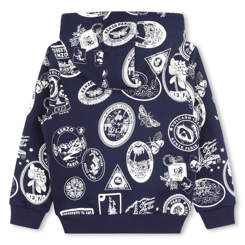 Sweat-shirt zippé en molleton KENZO KIDS 
                    UNISEXE