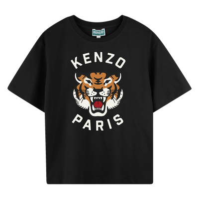 T-shirt en coton avec imprimé KENZO KIDS GARCON