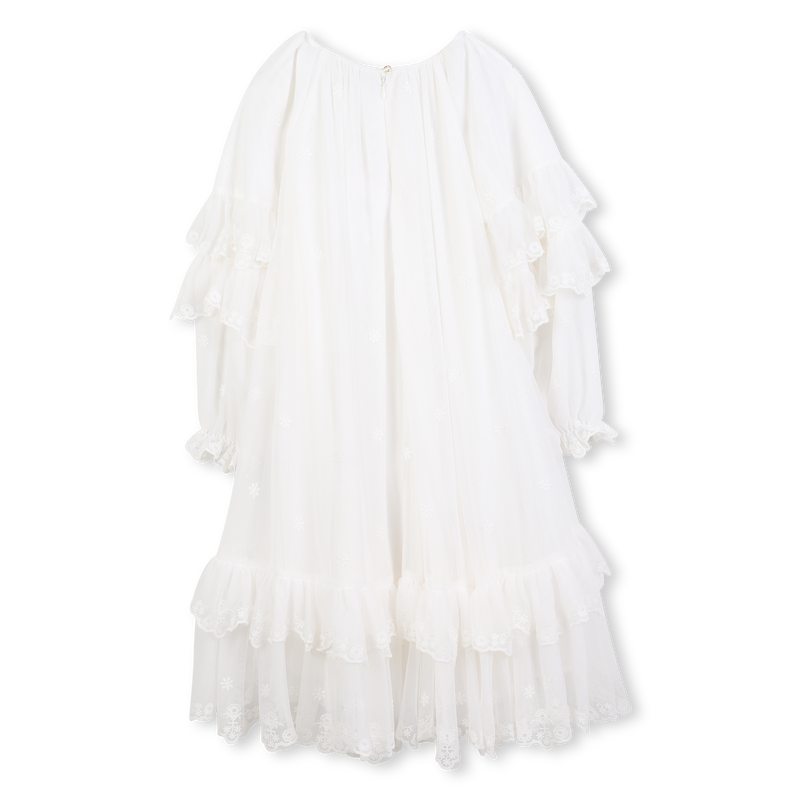 Robe longue avec volants et broderies CHLOE 
                    FILLE