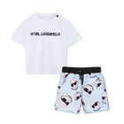 Ensemble Tee-shirt et short de bain KARL LAGERFELD KIDS 
                    GARCON