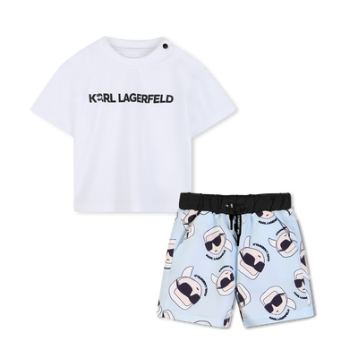 ENSEMBLE T-SHIRT ET SHORT DE BAIN KARL LAGERFELD KIDS GARCON