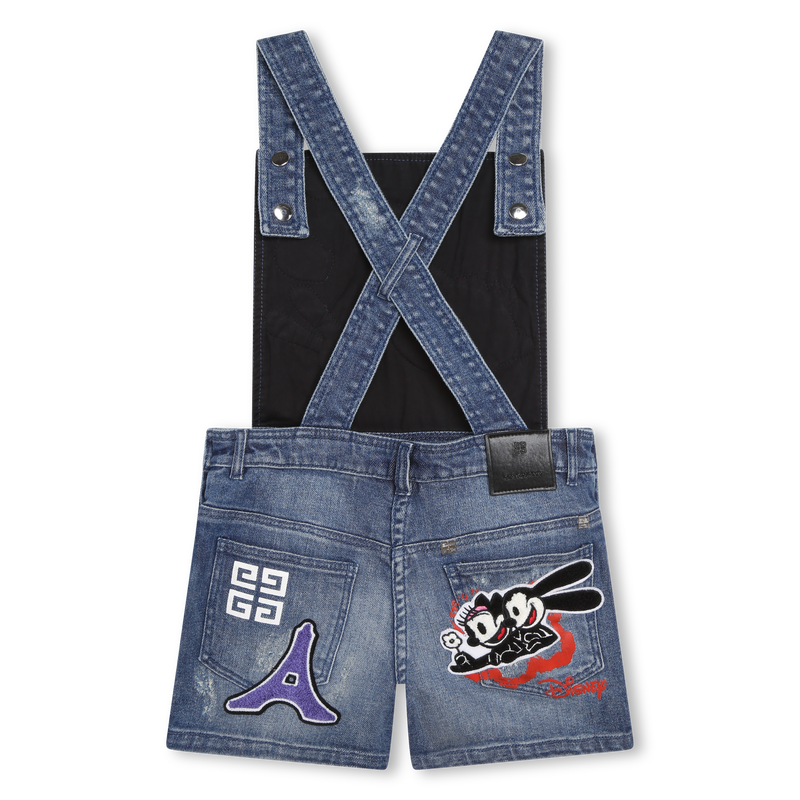 Salopette en jean avec badges GIVENCHY 
                    FILLE