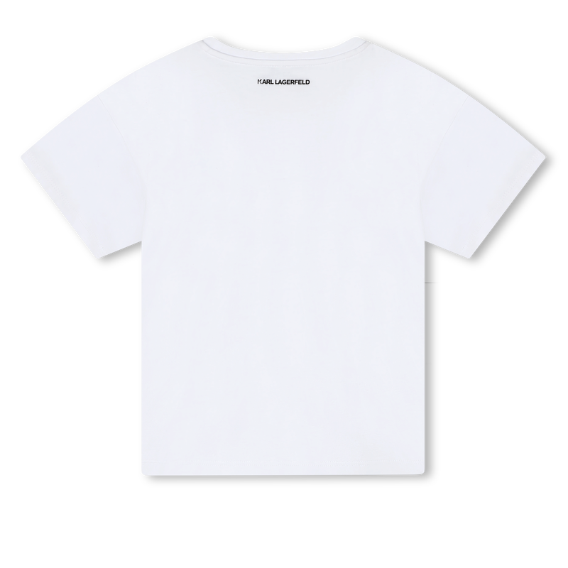 T-shirt avec sigle brodé en bas KARL LAGERFELD KIDS 
                    FILLE