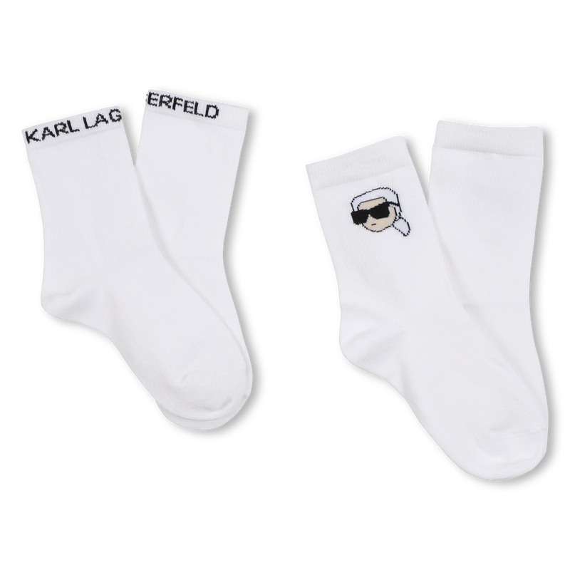 Chaussettes avec jacquard KARL LAGERFELD KIDS 
                        UNISEXE