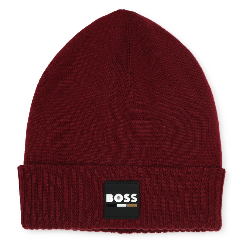 Bonnet tricot avec revers BOSS 
                    GARCON
