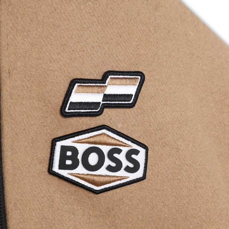Blouson bimatière avec badges BOSS 
                    FILLE
