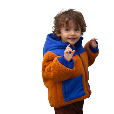 Manteau bimatière et bicolore CARREMENT BEAU GARCON