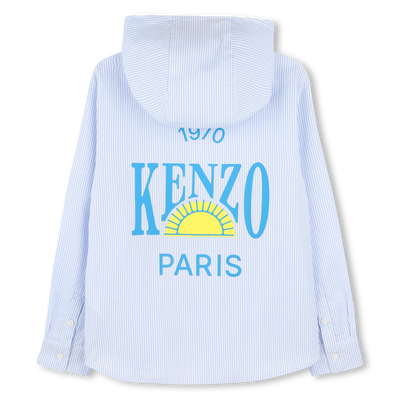 Chemise &agrave; capuche et imprim&eacute;s KENZO KIDS GARCON