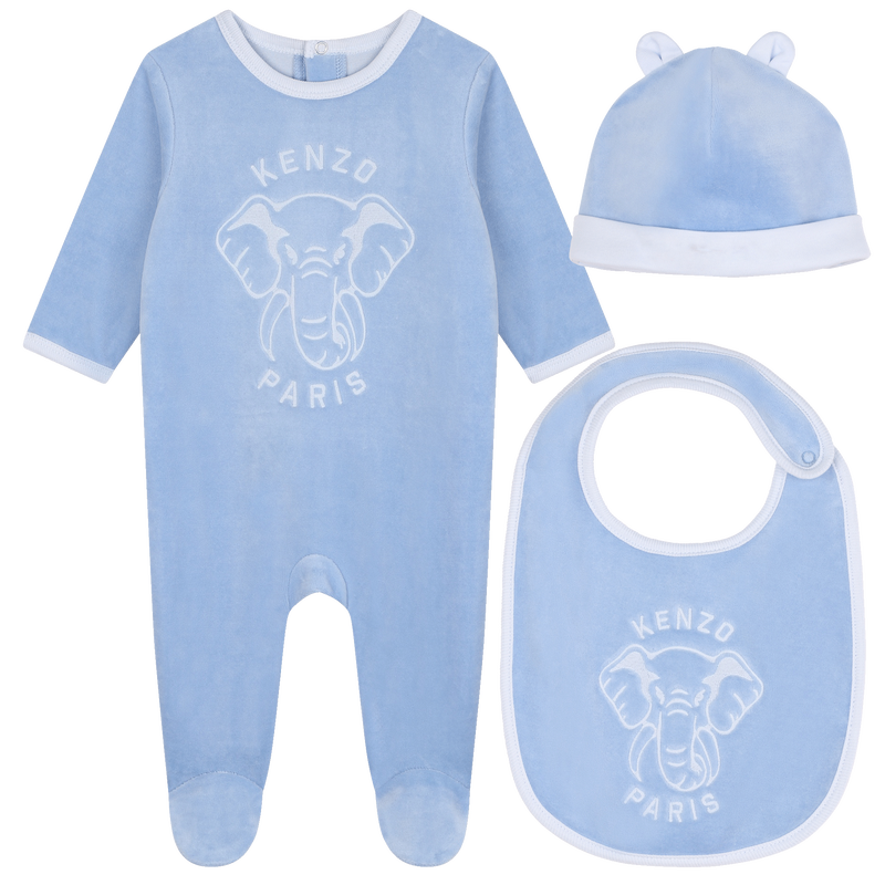 Pyjama avec bonnet et bavoir KENZO KIDS 
                    UNISEXE