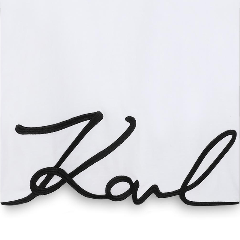 T-shirt avec sigle brodé en bas KARL LAGERFELD KIDS 
                    FILLE